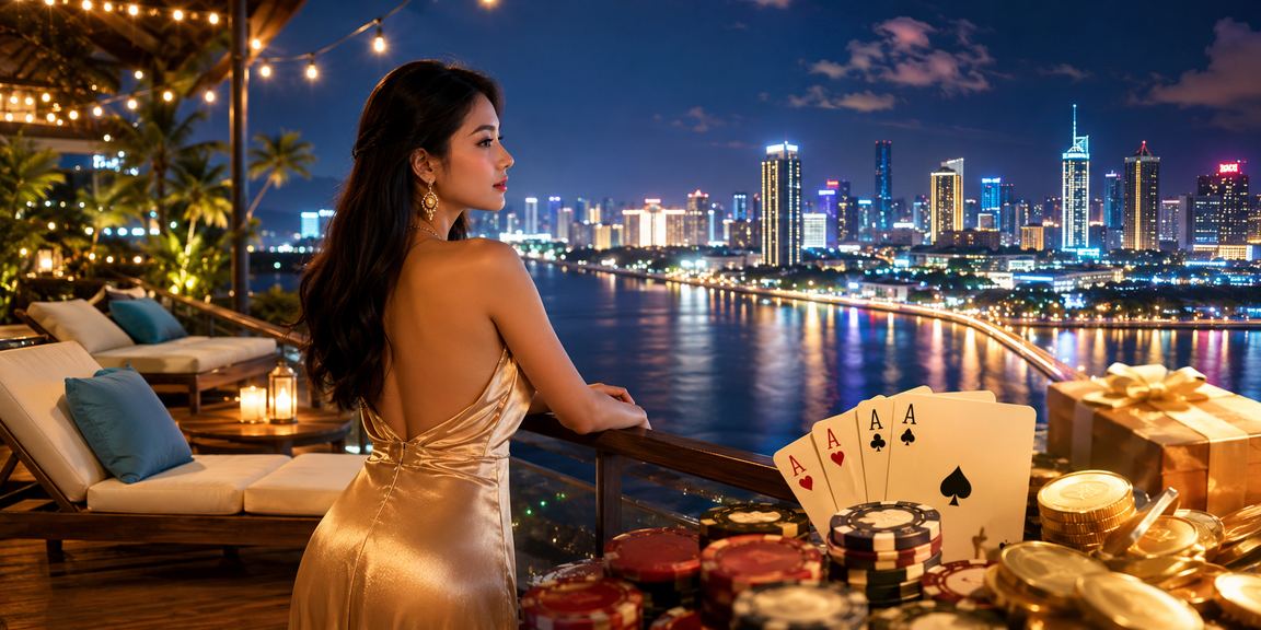 Meja poker kompetitif di Johor dengan pemain profesional dan dealer langsung