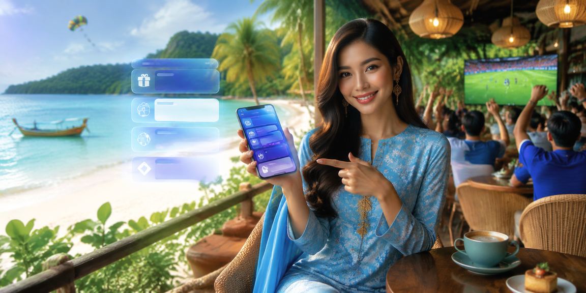 Pengguna Malaysia mengakses platform 560 secara mudah alih di Langkawi